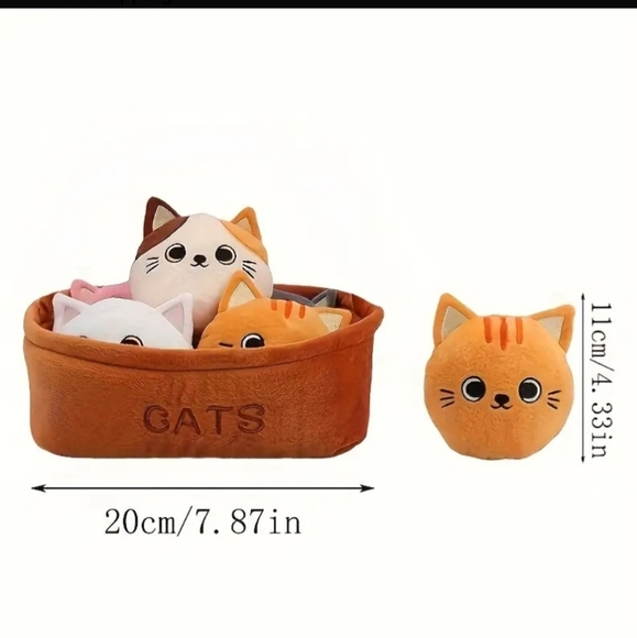 Basket of Cats Stuffed Animals - Picture 6 of 10